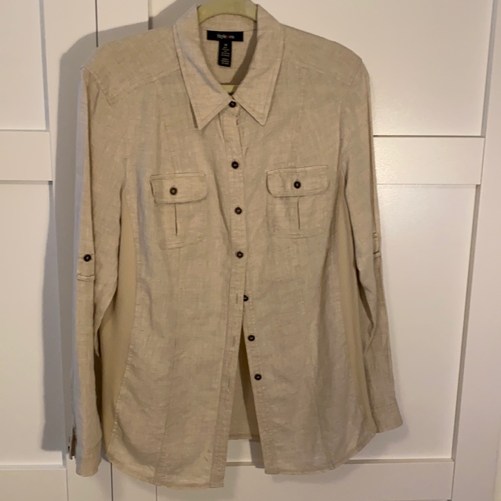 Wheat linen blouse/jacket